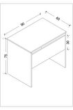 Bicabin Homely Desk Çalışma Masası Laptop / Ofis / Ders Masası (BEYAZ) 60 x 90