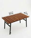 KAMPYA Elite Series: 600 Denye Lüks Gürgen Ahşap Kamp Masası (60x90 cm) – 8 Saat Ultra Su Rezistanslı & Elektrostatik Güçlendirilmiş Gövde