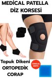 Topuk Çorabı 2'li Sağ Sol+ Medical Patella Destekli Dizlik + Termojel – Ortopedik Destek Seti