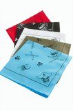 Kuru Kafa Desenli Keten Bandana 50*50