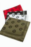 Çiçek Desenli Keten Bandana 50*50