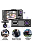 DV300 Yeni 3 Kameralı Araç İçi Kayıt Kamerası Trafik Recorder 2 İnç IPS Ekran Full HD 1080p