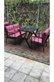 Garden Metal Bahçe Balkon Mobilyası Koltuk Takımı Ofis Koltuğu Misafir Cafe Otel Bahçesi Dış Mekan
