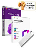 Windows 10 + Office 2024 Pro Plus Kurulum Dosyalı USB Bellek 16GB (Lisans Anahtarı Hediyeli)