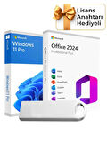 Windows 11 + Office 2024 Pro Plus Kurulum Dosyalı USB Bellek 16GB (Lisans Anahtarı Hediyeli)