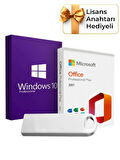 Windows 10 + Office 2021 Pro Plus Kurulum Dosyalı USB Bellek 64GB (Lisans Anahtarı Hediyeli)