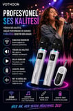 Kablosuz Karaoke Çift Mikrofon 6.5 Mm Sahne Parti Düğün Aktivite Amfi Hoparlör -MİRAYLİFE