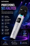 Kablosuz Karaoke Çift Mikrofon 6.5 Mm Sahne Parti Düğün Aktivite Amfi Hoparlör -MİRAYLİFE