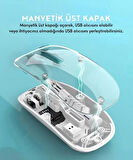 Şeffaf Tasarım Kablosuz Şarjlı Mouse (Bluetooth + USB Çift Mod)