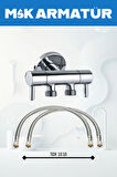 KROM ÇİFLİ TAHARET MUSLUĞU 70 CM FLEX SET
