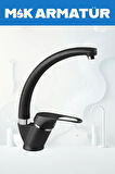 SİYAH KROM MİX LAVABO BATARYASI ÇEŞMESİ