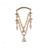 Masaliko Sallantılı İtalyan Gümüş Küpe Ms2544, 925 Ayar Gümüş Küpe, Altın Kaplama