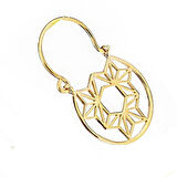 Masaliko Sembol Gümüş Küpe SB1361, 925 Ayar Gümüş Küpe, Altın Kaplama