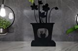 M&C Concept Flower Model - 2 Tekli Metal Mumluk - Siyah
