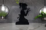 M&C Concept Flower Model - 4 Tekli Metal Mumluk - Siyah
