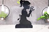 M&C Concept Flower Model - 4 Tekli Metal Mumluk - Siyah