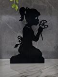 M&C Concept Flower Model - 4 Tekli Metal Mumluk - Siyah