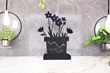 M&C Concept Flower Model - 5 Tekli Metal Mumluk - Siyah