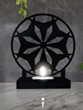 M&C Concept Motif Model -4 Tekli Metal Mumluk - Siyah