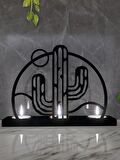 M&C Concept Kaktüs 3'lü Metal Mumluk - Siyah