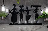 M&C Concept Kabile 5'li Metal Mumluk - Siyah