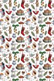 Kırmızı Christmas Dokuma Leke Tutmaz Masa Örtüsü MSO058