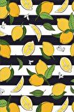 Sarı Limon Motifli Dokuma Leke Tutmaz Masa Örtüsü MSO124