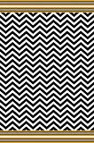 Siyah Zigzag Desenli Dokuma Leke Tutmaz Masa Örtüsü MSO433