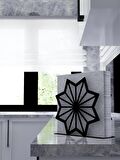 M&C Concept Motif Model-14 Metal Desenli Peçetelik - Siyah