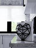M&C Concept Kalp Metal Desenli Peçetelik - Siyah