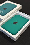 Apple Iphone Uyumlu Telefon Arkası Magsafe Silikon Cüzdan Kartlık İos 12/13/14/15/16 Ölçüleri 10x6cm - Yeşil