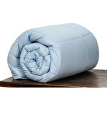 Özdilek Ranforce Pamuk Kumaş Çift Kişilik Silikon Yorgan-Mavi