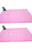 2li Winter Havlu Ayak Izli Paspas (50x70)-pembe