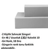Sünger Takımı 130x48x10cm 2 Kişilik Salıncak Minderleri İçin Uygun Sünger (18dns)