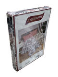 Jolly Home %100 Pamuk Doğal Çift Kişilik Pike 200x230 (Tek Pike)-Yaprak Gri