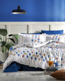 Özdilek Ranforce Tek Kişilik Nevresim Takımı-Color Silices Mavi