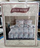 Jolly Home 4 Mevsim Çift Kişilik Kapitoneli Nevresim Takımı-Geofle Somon