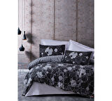 Cotton Box Dark Ranforce Çift Kişilik Nevresim Takımı Round Gri