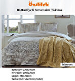 Özdilek Trendy Battaniyeli Çift Kişilik Nevresim Takımı-Inheret Krem