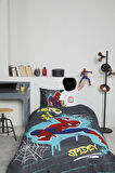 Özdilek Lisanslı Fitted Çarşaflı Tek Kişilik Çocuk Nevresim Takımı-Spiderman Street Gri