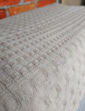 Şaheser %100 Pamuk Çift Kişilik Pike 240x220 (Tek Pike)-Sütlü Kahve