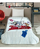 Özdilek Lisanslı Tek Kişilik Çocuk Battaniye (155x215)-Tom ve Jerry Mavi
