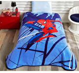 Kristal by Taç Lisanslı Tek Kişilik Çocuk Battaniye (160x220)-Spiderman Original Mavi