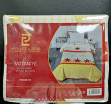 Polo Life Taraftar Yıldız Tek Kişilik Battaniye (160x220)-GS SARI KIRMIZI