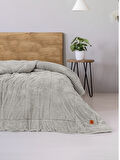 Cotton Box Wave Tek  Kişilik Yorgan Gri 155x215 cm