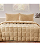 Özdilek Bej Nova Yorgan (Yastıksız) Sherpa Battaniye Dokulu Çift Kişilik (195x215)