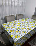 Limon Desenli 3D Dikdörtgen Masa Örtüsü (160x200)