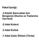 Mandaş Süngersiz 3 Kişilik Salıncak Minder Seti (Pamuklu Kumaş)-Saatli Lacivert