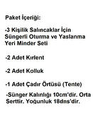 Mandaş Süngerli 3 Kişilik Salıncak Minder Seti (Pamuklu Kumaş)-Saatli Lacivert