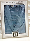 Polo Life Kutulu Bamboo Tek Bornoz Şalyaka-K.Mavi (XL Beden)